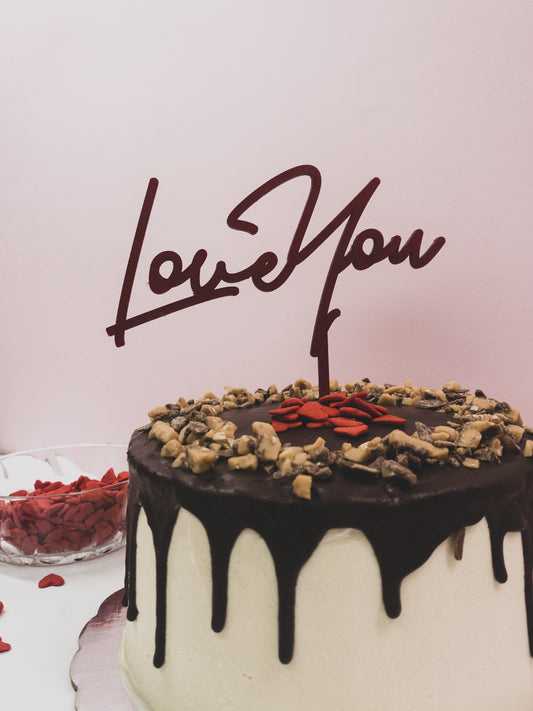 Cake Topper "Love You"